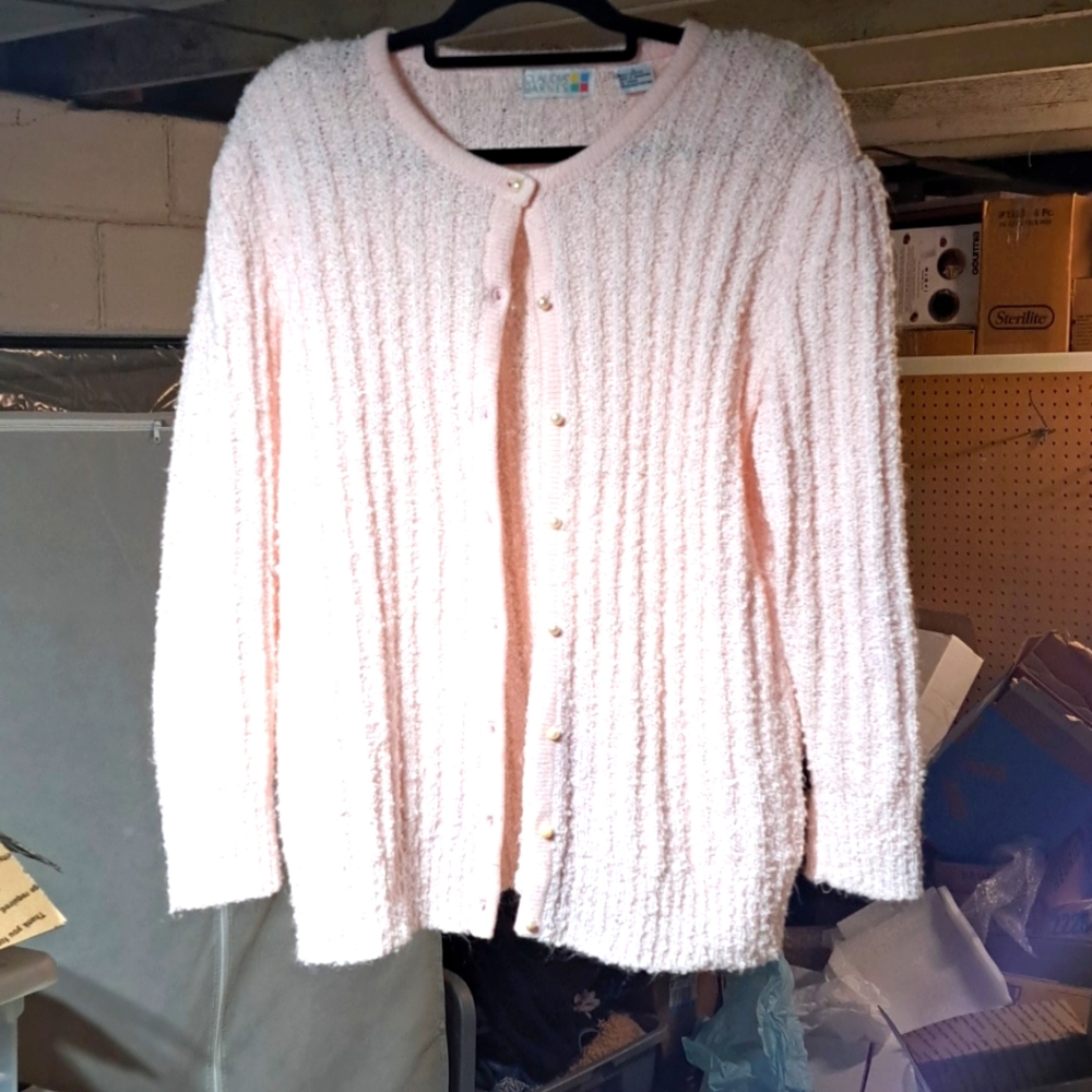 Claudia Barnes lg pink sweater